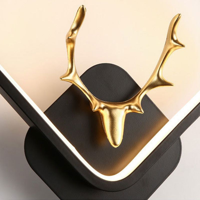 Sala de estar modernista mate de pared led negro simple 1 luz de pared luz montada luz