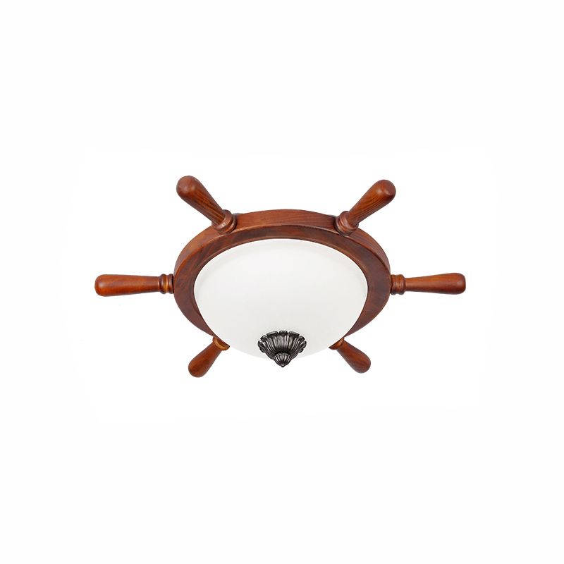 Rudder Forme Flush Light Kids Wooden Voyant de jardin d'enfants Plafond Fixation du plafond