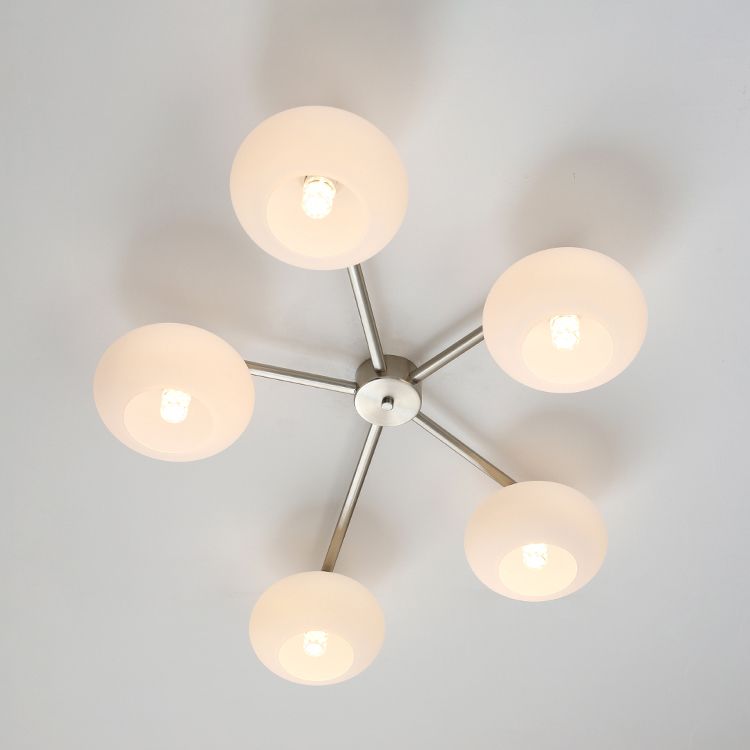 Modern Style Ceiling Lamp Glass Shade Flush Mount Light Fixture