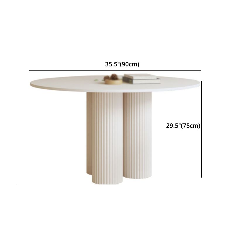 Modern 1/2/5 Pieces Dining Set Round Stone Dining Table for Dining Room