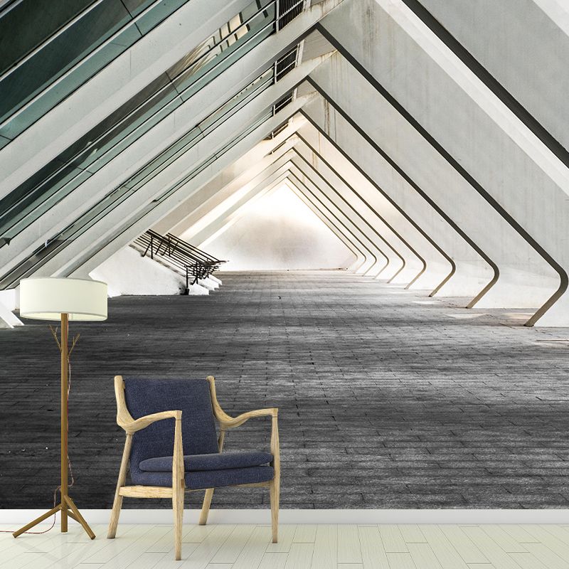 Soft Color 3D illusion Mural with Mysterious Tunnel Pattern Photography Wall Decor