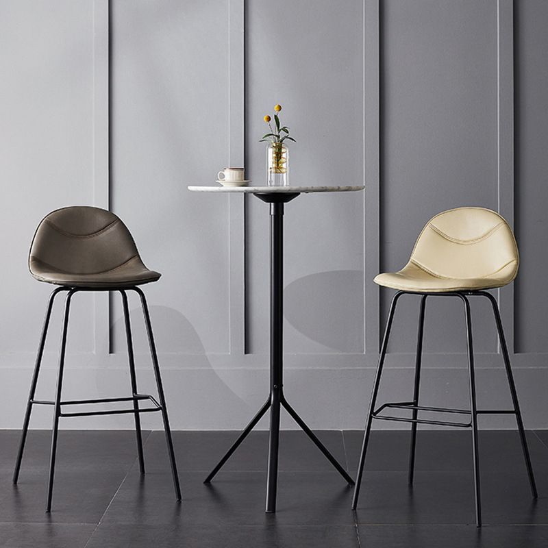 Modern Style Bar-stool Bucket Seat Counter Bar Stool with Metal Legs for Home