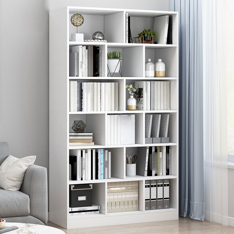 Modern Style Bookshelf Closed Back Wood Bookcase for Home Use