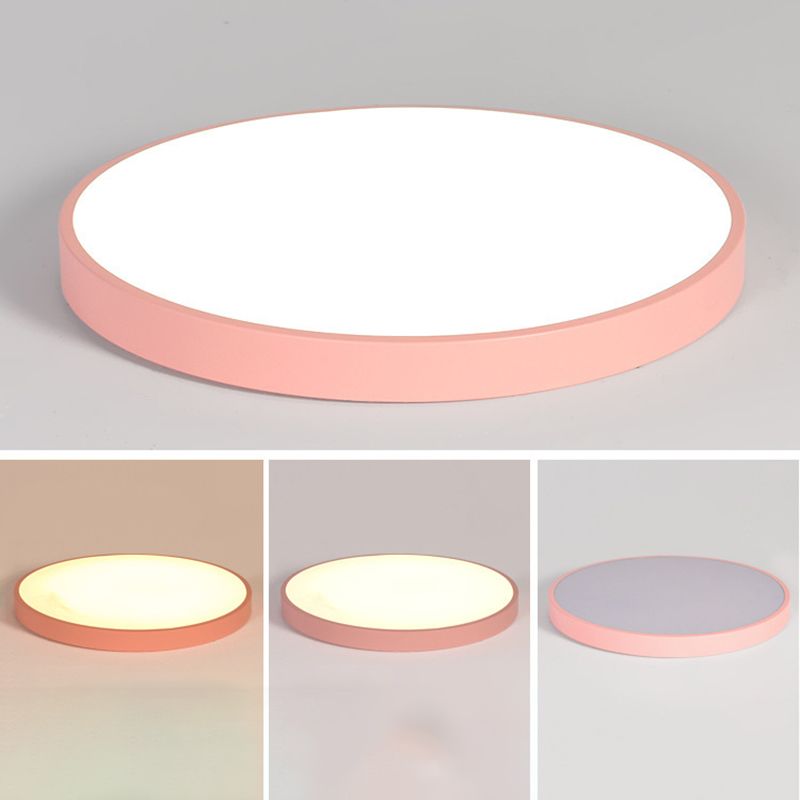Modern Simple Macaroon LED Ceiling Lamp Acrylic 1 Light for Living Room Study