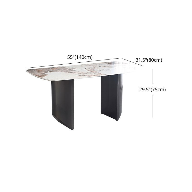 Modern Style 1/2/5/6 Pieces Dining Set Sintered Stone Dining Table with Chairs