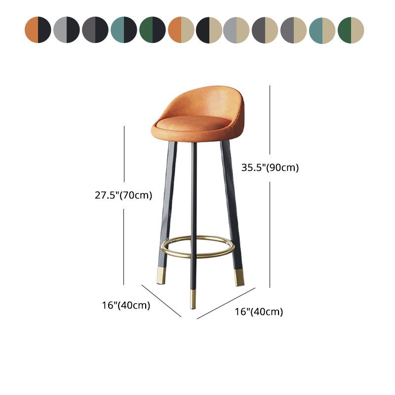 Scandinavian Swivel Upholstered Counter Height Stool Matte Finish Restaurant Barstool
