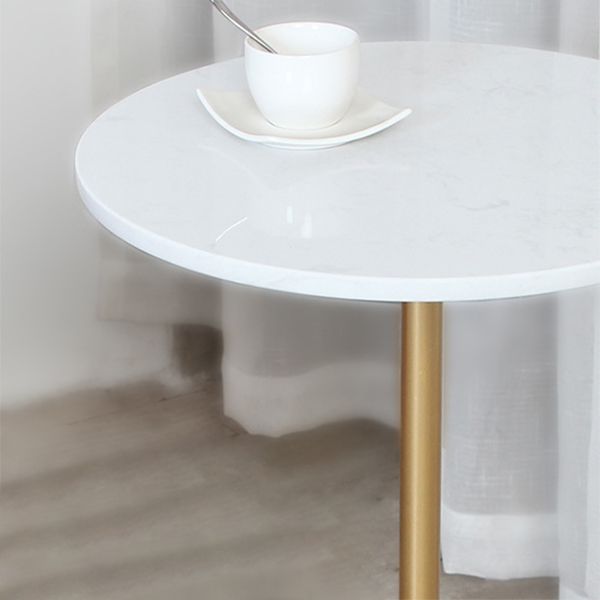 21" Tall Mid-Century Metal Round Tray Top Side Table Pedestal End Table