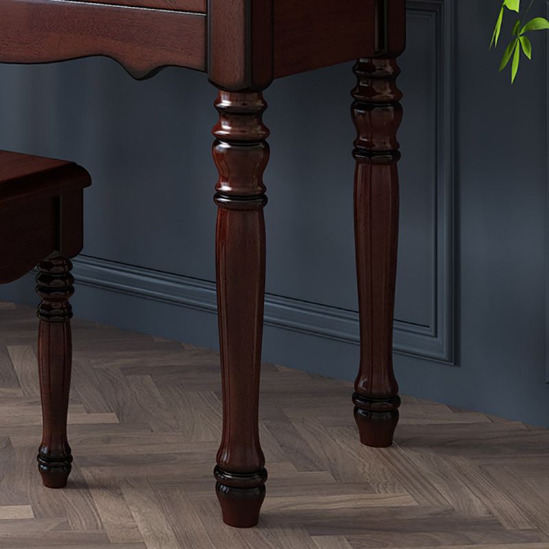 15" Wide Victorian Make-up Vanity Wooden Mirror Dressing Table