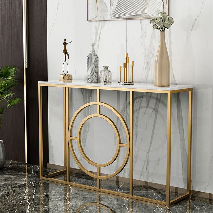 Glam Console Accent Table Antique Finish Rectangle Console Sofa Table