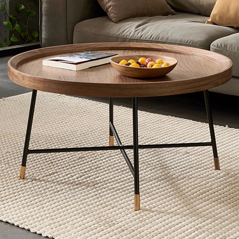 Contemporary Coffee Table Wooden Brown Coffee Cocktail Table