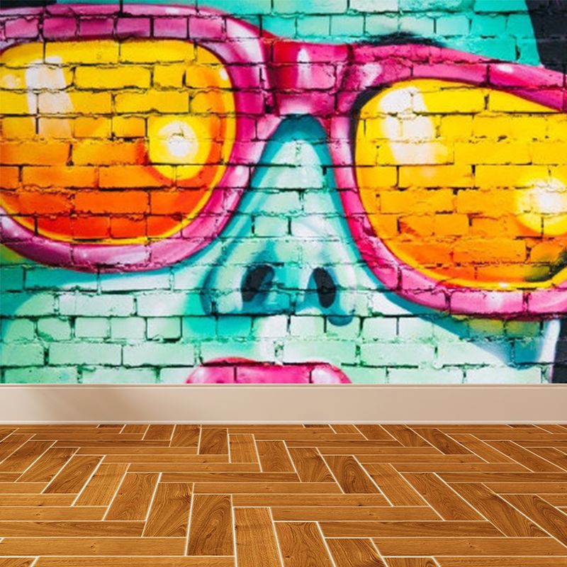 Full Size Illustration Modern Mural Wallpaper with Fashionable Graphic in Light Color