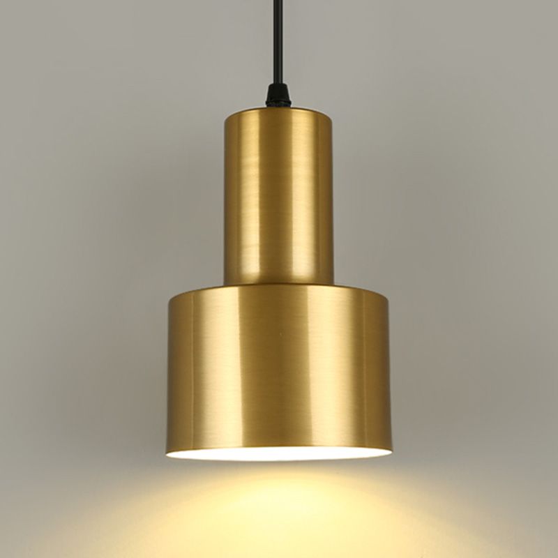 Modern Style Pendant Lighting Fixture Gold Shaded Down Lighting Pendant with Metal Shade