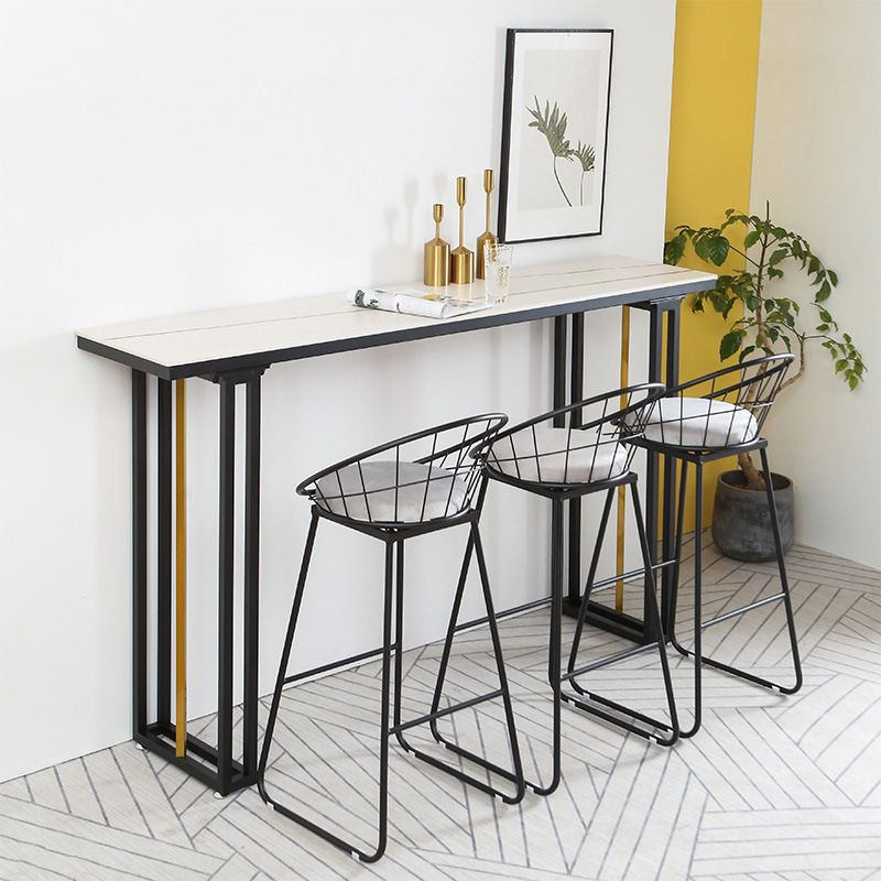 Industrial Sintered Stone Bar Table Dining Table for Kitchen Living Room