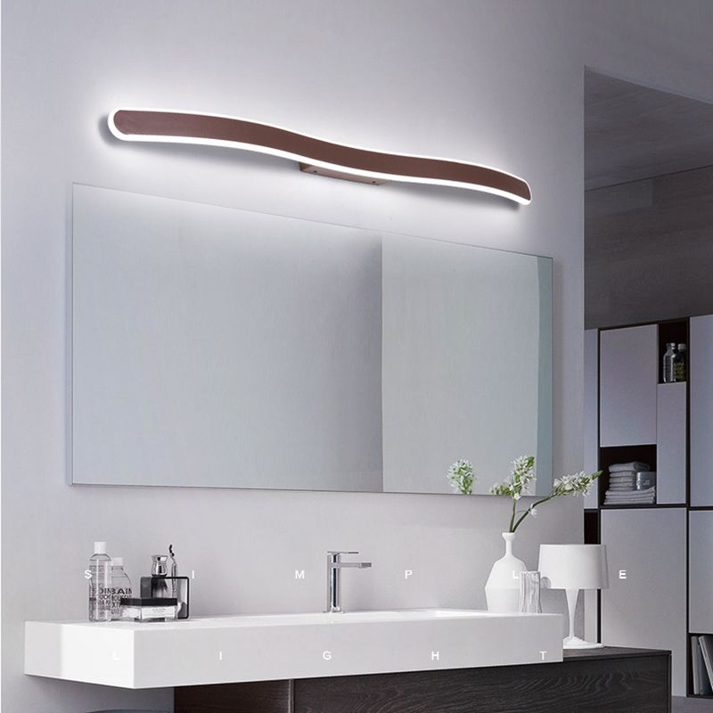Luce a parete a forma lineare Metal in stile moderno 1 luce di applique per doccia