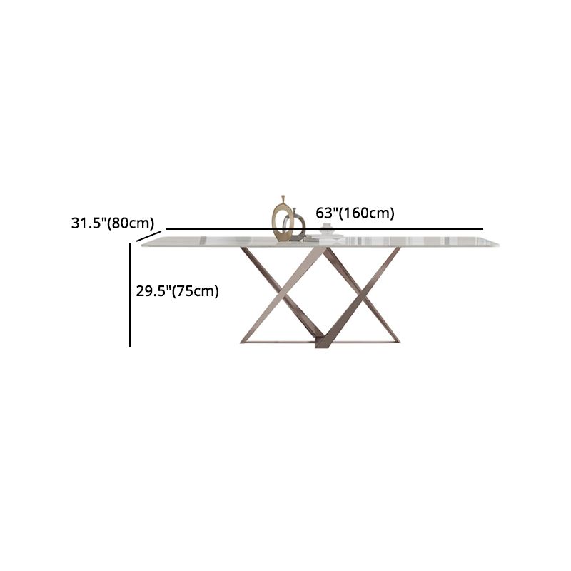 Nordic Sintered Stone Top Dining Set Rectangle 1/3/4/5/7 Pieces Dining Table with Chairs