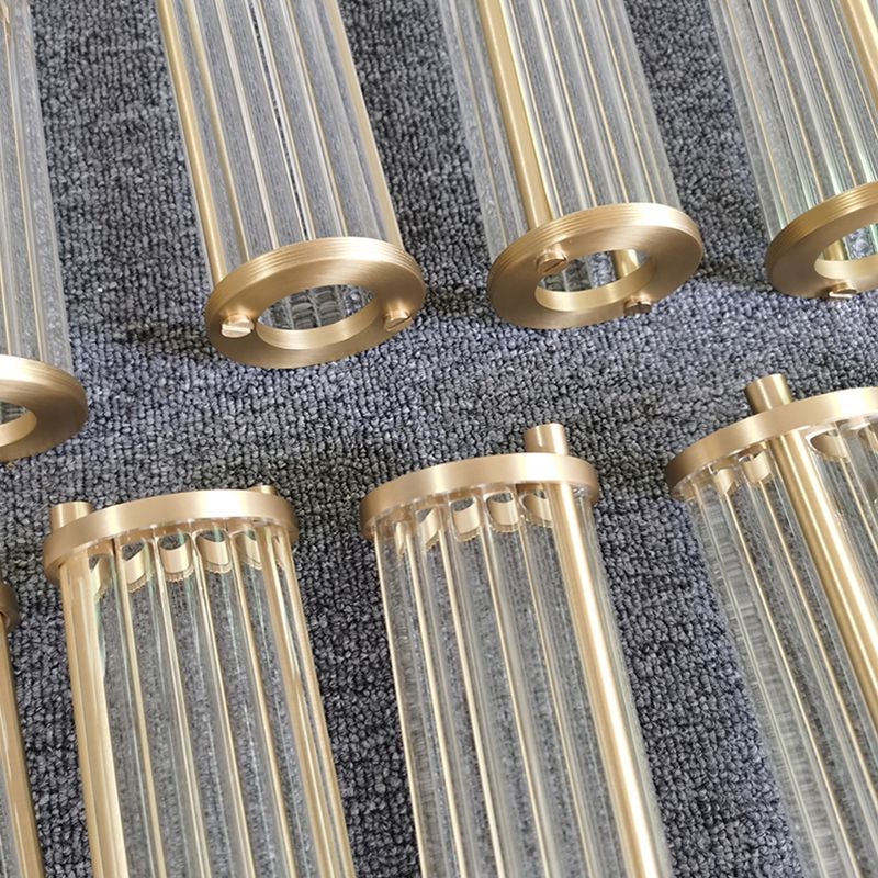 Ribbed Glass Vanity Light Fixtures Vintage Bathroom Mirror Lamp