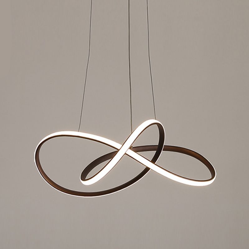 Spiral Shape Chandelier Light Contemporary Metal 1 Light Chandelier Lighting Fixture