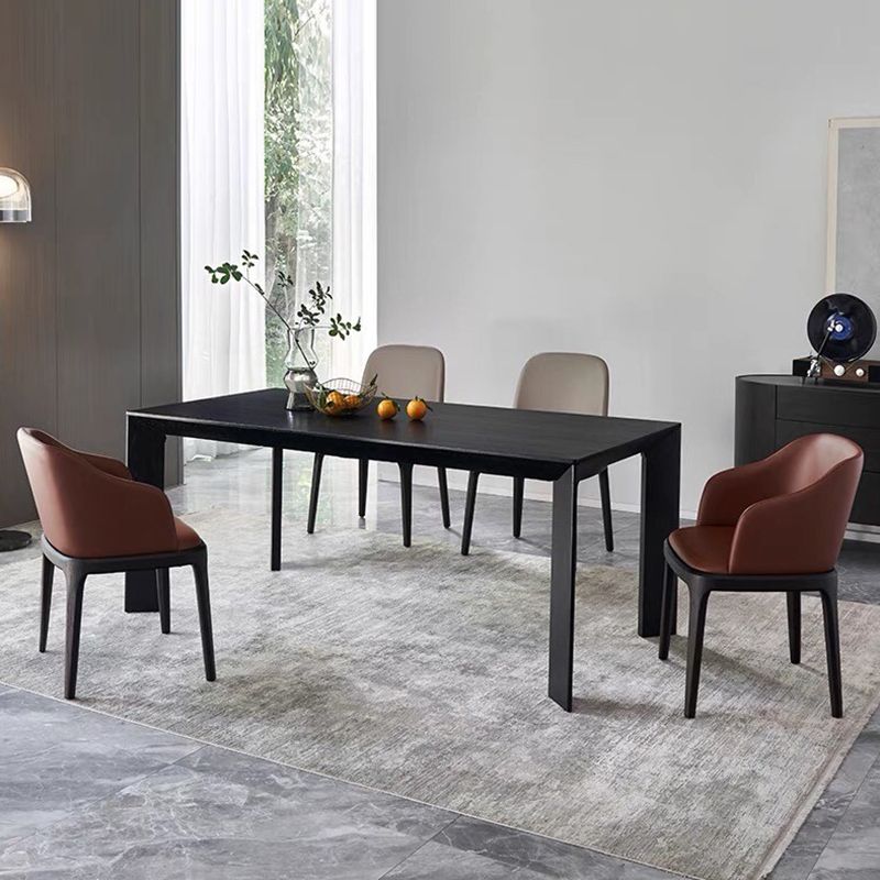 Industrial Dining Room Table Solid Wood Rectangle Dinette Table for Home