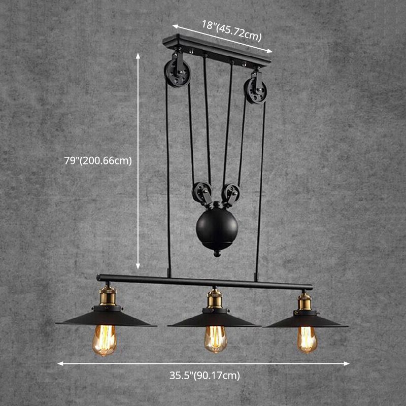 Metal 3 Lights Island Lighting Lighting Farmary Island Lights para bares y comedor