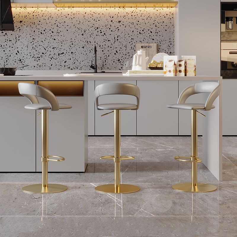 Swivel Leather Bar Stool Adjustable Height Counter Stool for Bristol