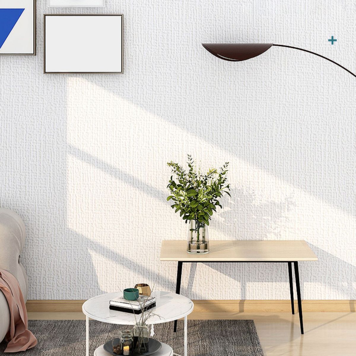 Modern Pearl Wainscoting Flax Wall Access Panel Peel and Stick Thicken Foam Baseboard