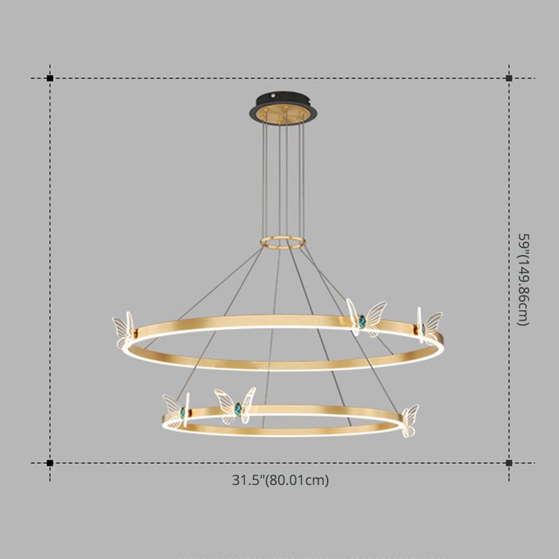 Modern Tiered Pendant Lighting Fixtures Metal Chandelier Lighting