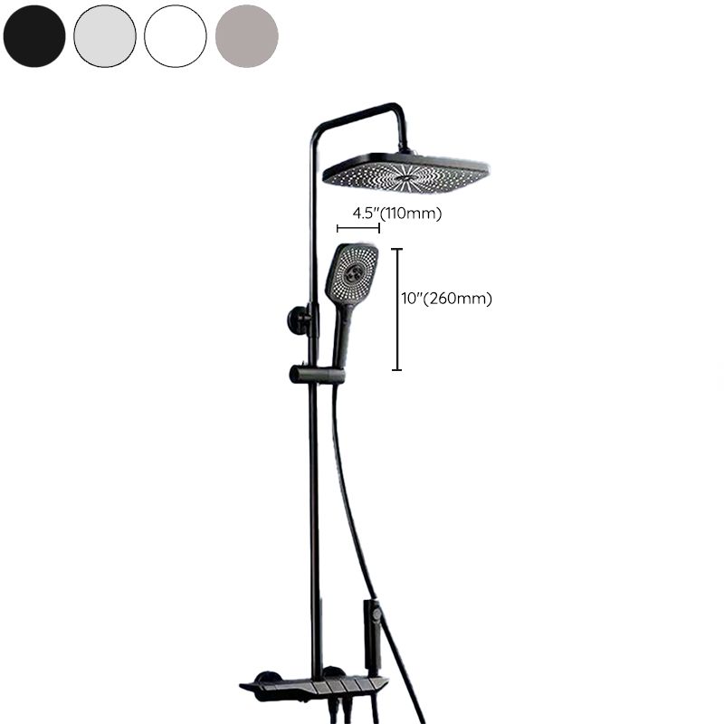 Wall Mounted Shower Arm Shower Faucet Metal Shower System with Slide Bar