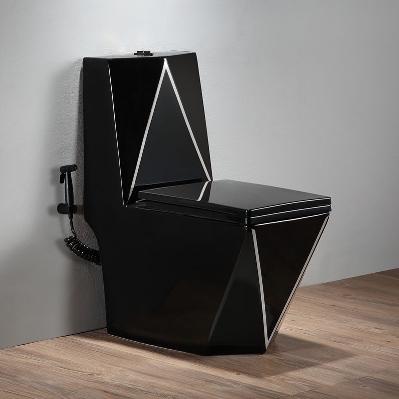 Skirted Traditional Toilet Floor Mount One-Piece Toilet with Slow Close Seat