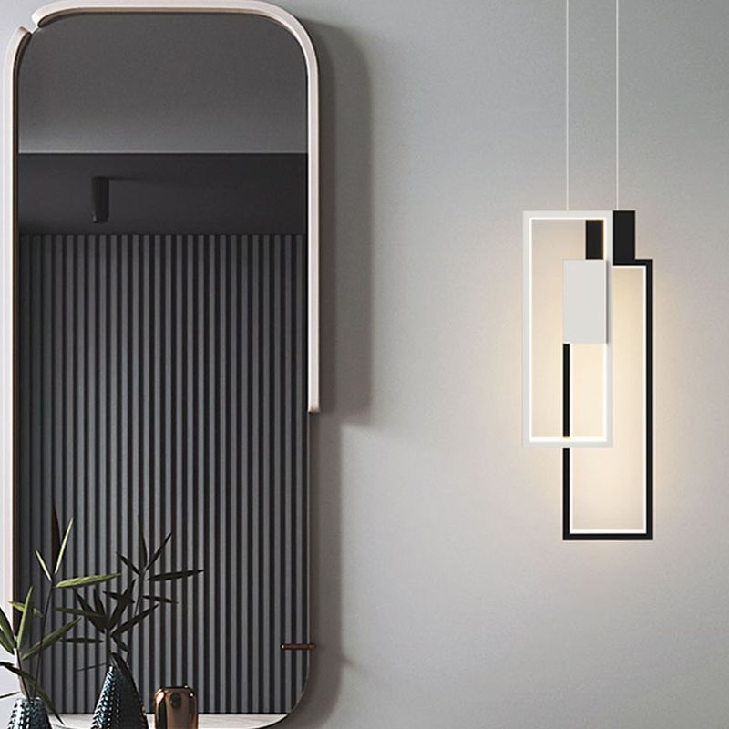 Zeitgenössischer Stil Rechteck Form Pendelleuchten Metallhängelampen