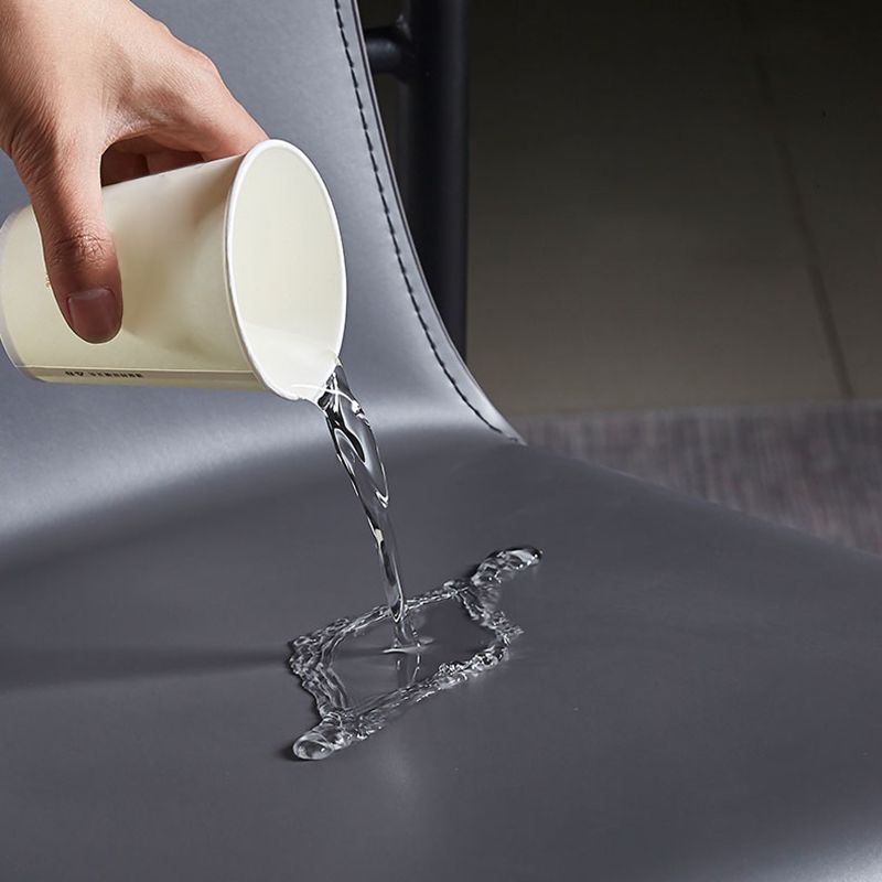 Silla lateral de cuero de diseñador para cafetería, silla de comedor con respaldo sólido