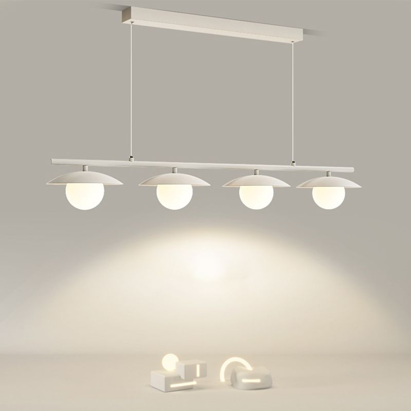 3/4-Light Modernism White Kitchen Island Lighting LED Island Pendant Lighting