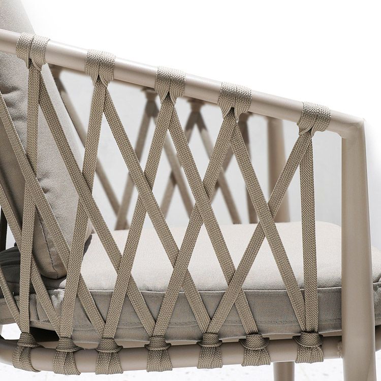 Boho Patio Dining Table Set 1/3/5/7/9 Pcs Aluminum Frame Dining Table and Chairs