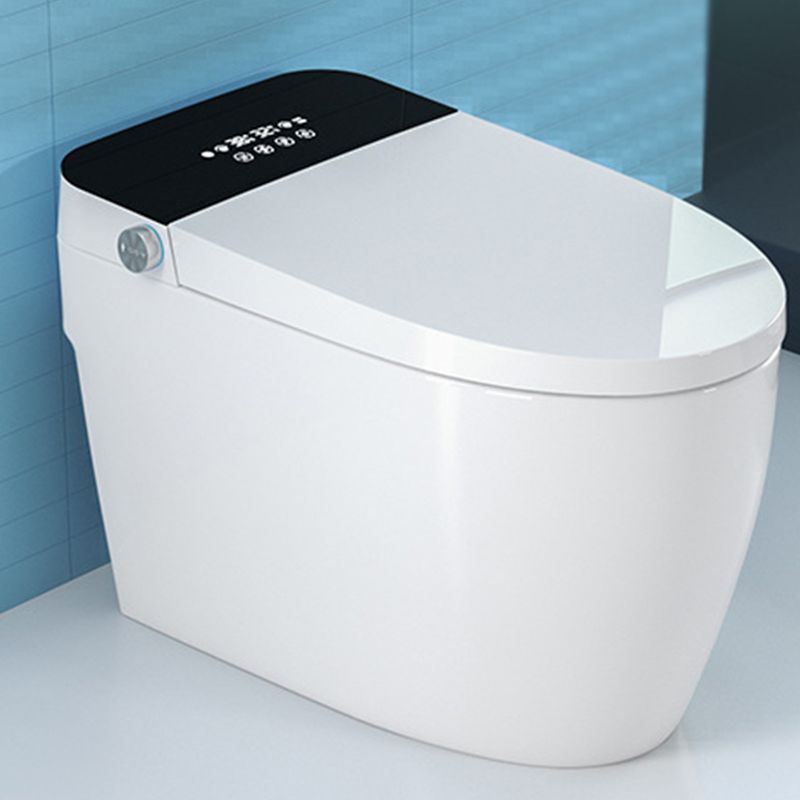 Contemporary Heated Seat Flush Toilet Floor Mounted Black Urine Toilet for Bathroom