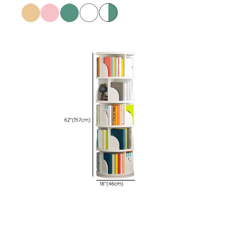 Contemporary Bookcase Vertical Engineered Wood Book Shelf for Study Room