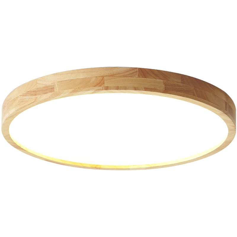 Lámpara de techo minimalista de madera con montaje empotrado LED para sala de estar