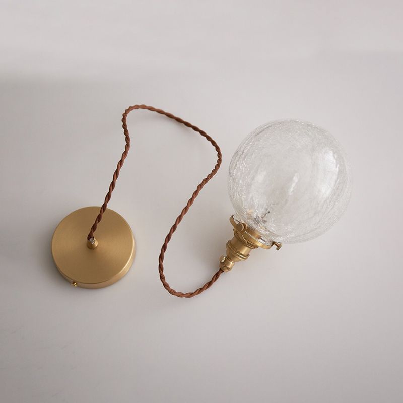 1 lumière suspendue à la lampe en verre pendentif métal industriel en métal suspendu pour le salon