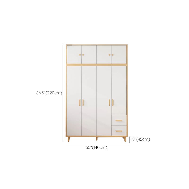 Contemporary Hanging Clothes Rack Solid + Manufactured Wood Kid's Wardrobe