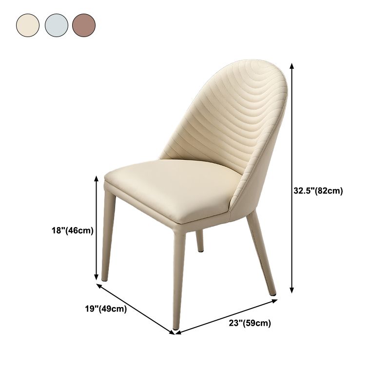 Upholstered Dining Side Chair Faux Leather Dining Accent Chair