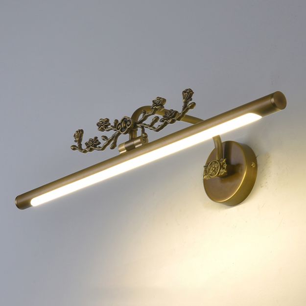Brass LED Wall Sconce Indoor Wall Sconce Lighting with Acrylic Shade for Bathroom
