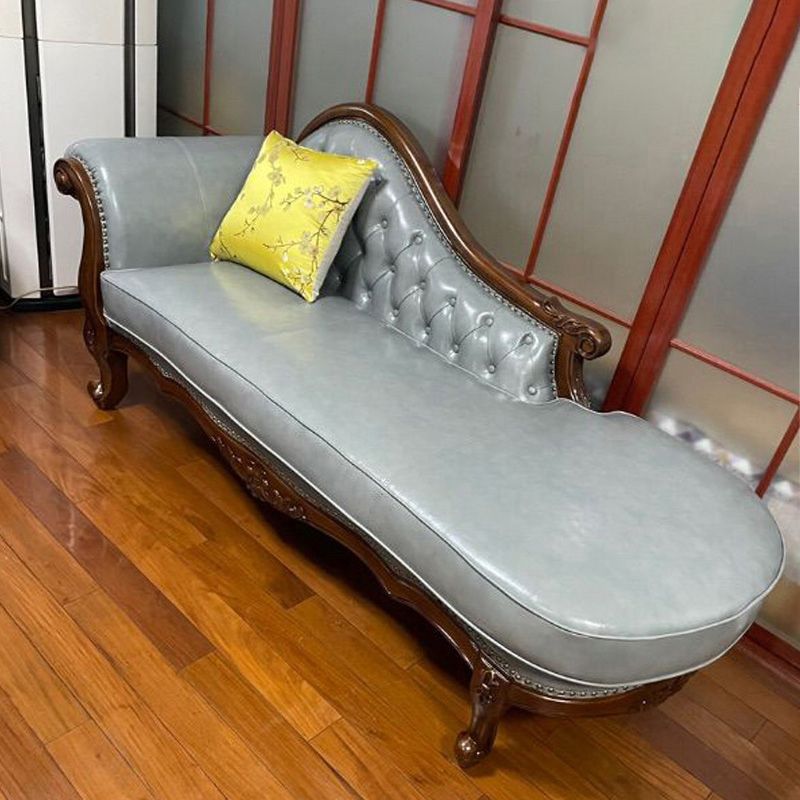 Traditional Upholstered Chaise Lounge Couch Leather Chaise Lounge Chair