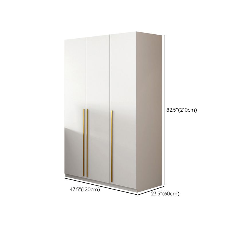 White Wooden Wardrobe Contemporary Style Wardrobe Closet with Drawer