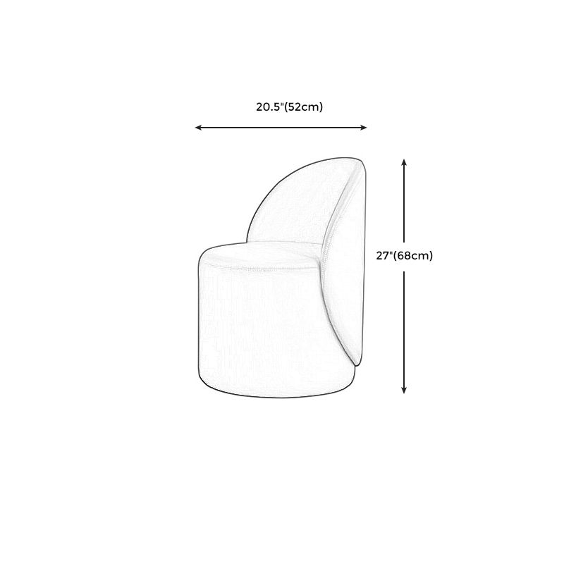 Tight Back Solid Wood Frame Armless Chair Solid Color Accent Chair