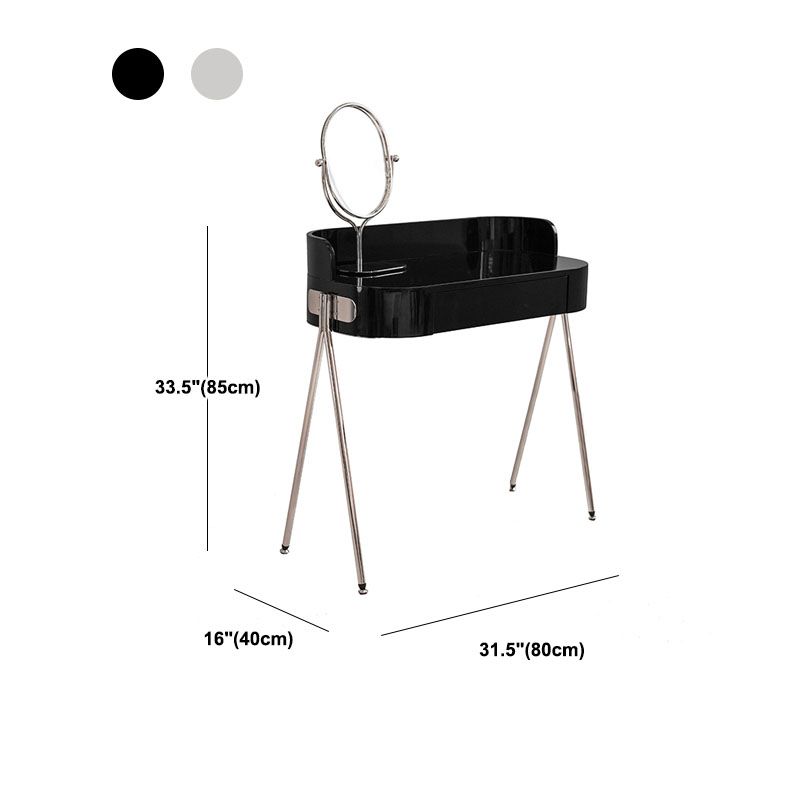 Contemporary Vanity Dressing Table 1 Drawer Black/White Vanity Tables