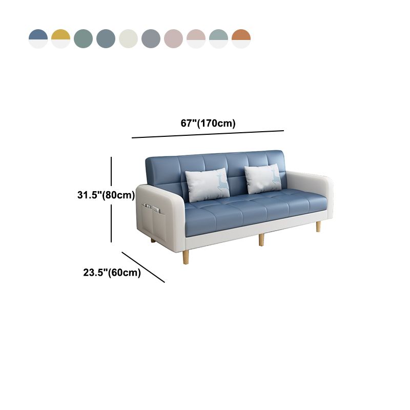 Fabric Square Arm Sectional Sofa 31.5"High Modern Tufted Split-Back Sofa with Storage