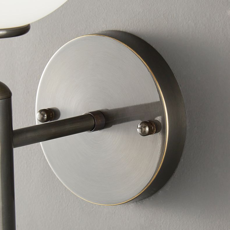 Modern Wall Lamp Minimalist Wall Vanity Lights with Glass Shade for Washroom