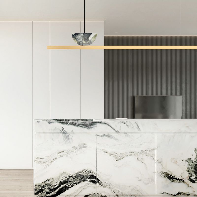 Nordic Modern Island Light Küche Esszimmer LED -Streifen Kronleuchter Leuchte