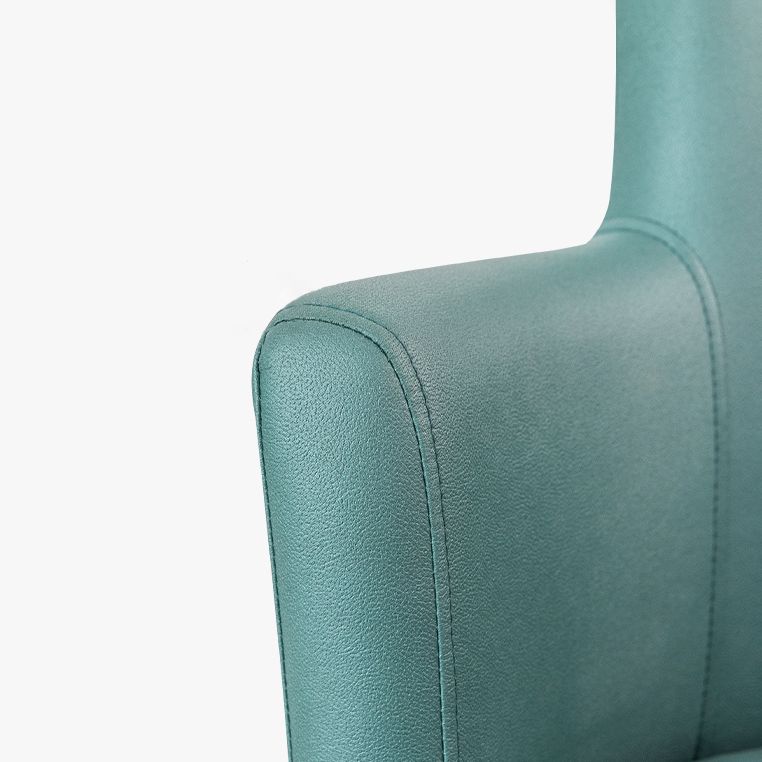 Silla de comedor tapizada con brazo contemporáneo de metal, silla de comedor individual