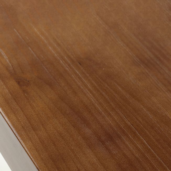 Industrial Pine Wood Table for Restaurant Rectangle Kitchen Table with Double Pedestal