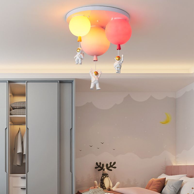 Acryl ballon plafond hanglamp eigentijds plafond inbouw met Spaceman