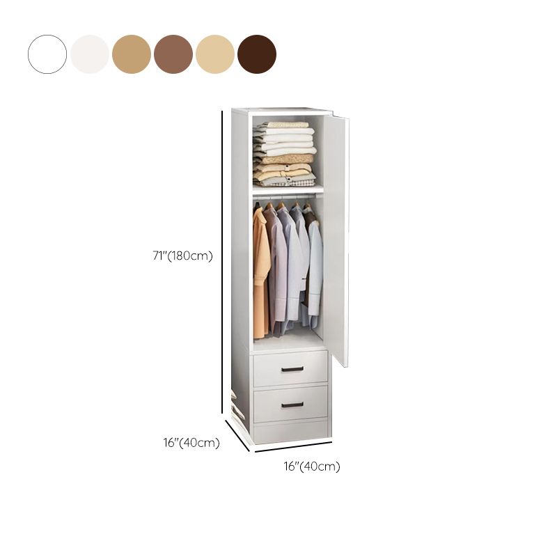 Contemporary Freestanding Home Wardrobe Closet Engineered Wood Wardrobe Armoire
